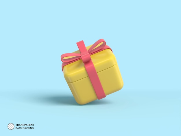 Ecommerce Promo Gift box icon isolated 3d render Illustration