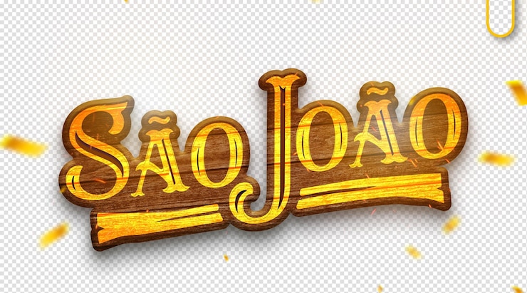 मुफ़्त PSD editable 3d promotional logo offers of so joo arraia festa junina in brazil social media