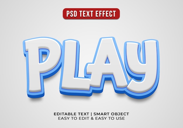 Editable 3d text effect