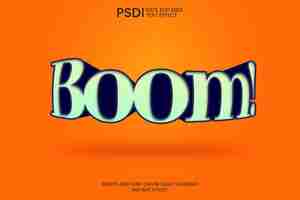 Free PSD editable boom text effect