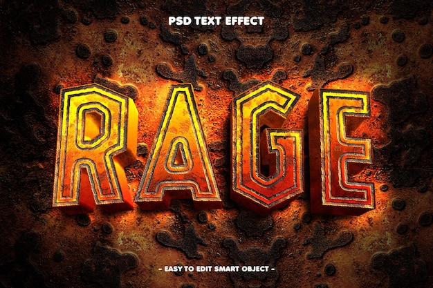 Editable Burning Rage Style Text Effect