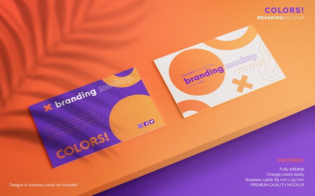 Editable business card mockup