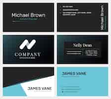 Free PSD editable business card template psd modern design collection