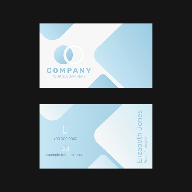 Editable business card template psd modern design