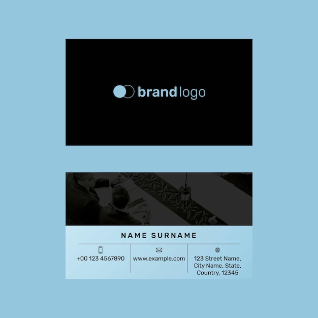 Free PSD editable business card template psd modern design