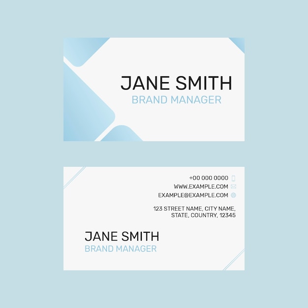 Free PSD editable business card template psd modern design