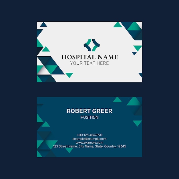 Free PSD editable business card template psd in modern design