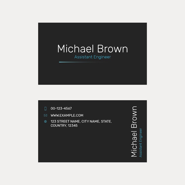 Free PSD editable business card template psd modern design