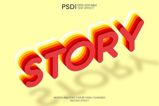 Free PSD editable color layers text effect