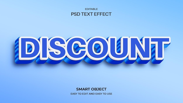 Free PSD editable discount text