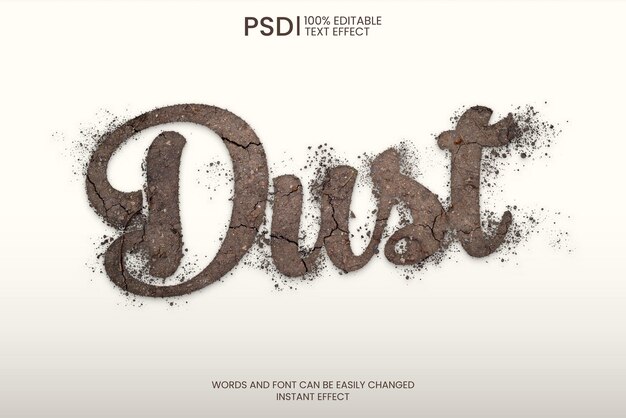 Editable Dust Text Effect