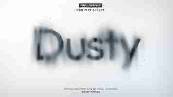 Free PSD editable dusty text effect