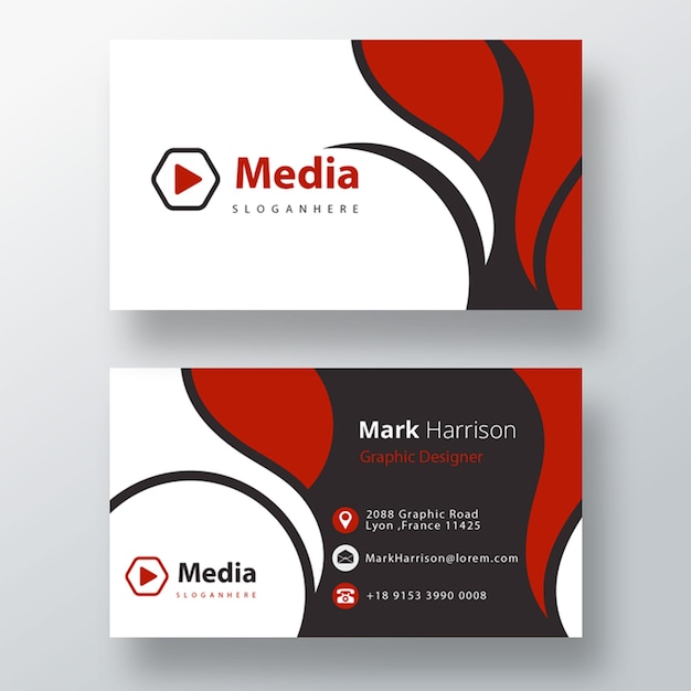 Editable elegant psd business card template