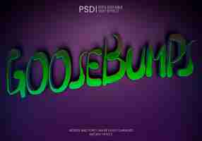 Free PSD editable goosebumps text effect