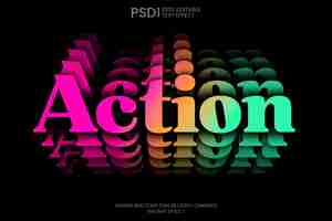 Free PSD editable gradient layered text effect