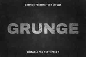 Free PSD editable grunge text effect psd template