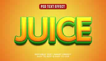 Free PSD editable juice text effect