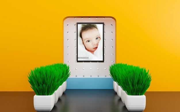 Editable photo frame mockup template