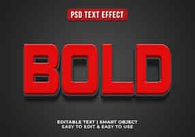 Бесплатный PSD Редактируемый красно-черный цветный 3d-текстовый шаблон