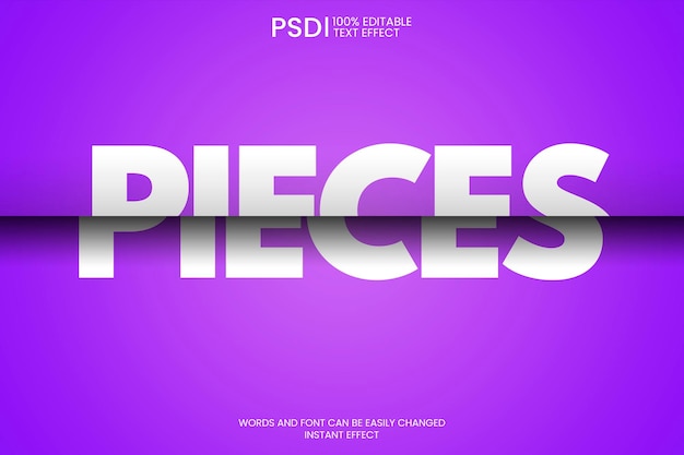 Free PSD editable slice text effect