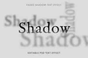 Free PSD editable text effect psd template, faded shadow typography