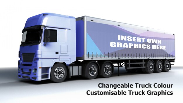 Editable truck mockup