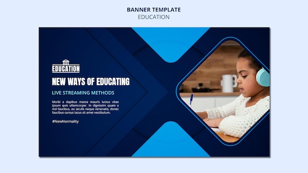 Education Banner Template – Free PSD Download