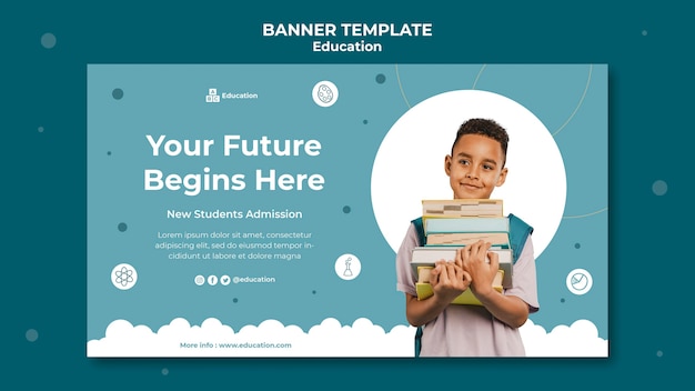 Free PSD education banner template