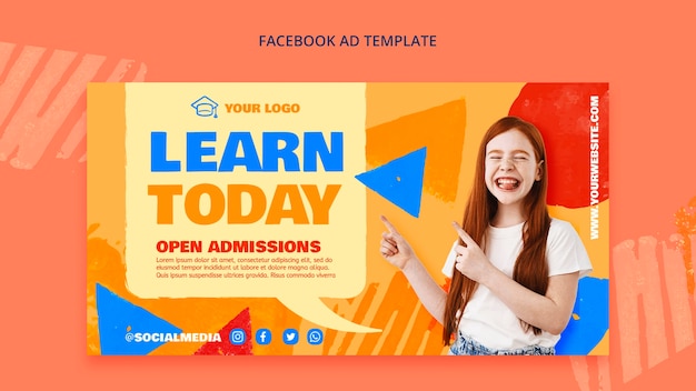 education concept facebook template
