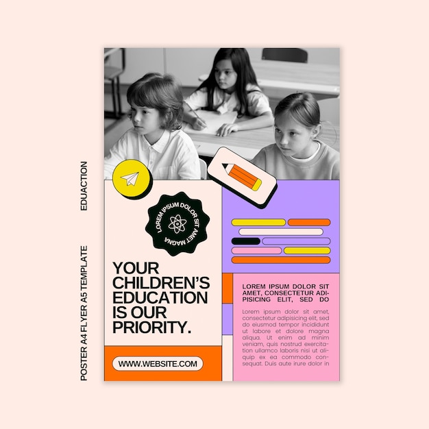 Education Concept Poster Template – Free PSD Download