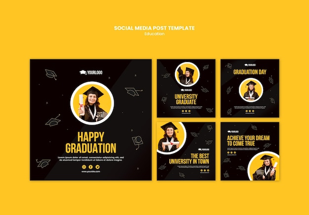 Education concept social media post template