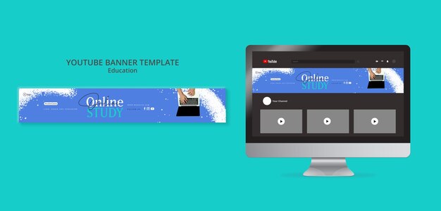 教育コンセプト youtube バナー テンプレート