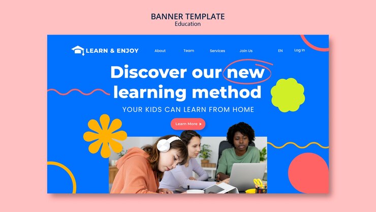 Free PSD education template design
