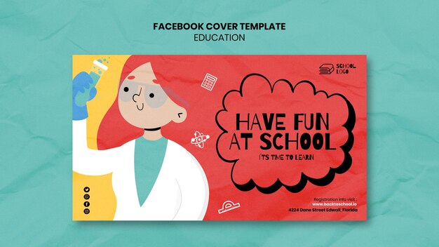 Free PSD education template design