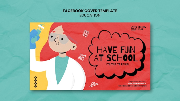Free PSD education template design