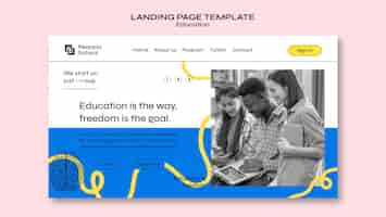 Free PSD education template design