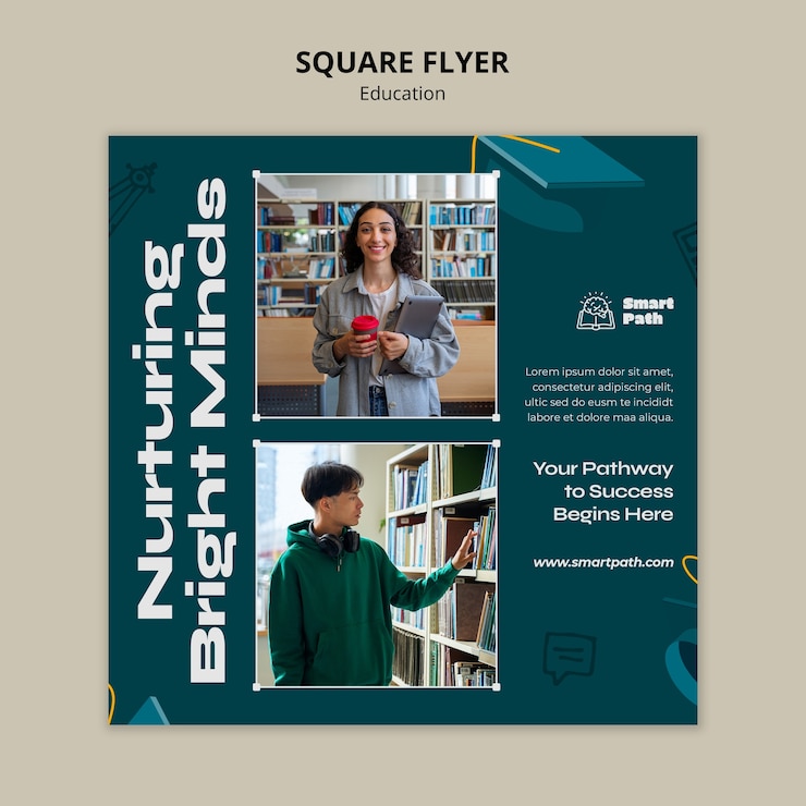 Free PSD education template design