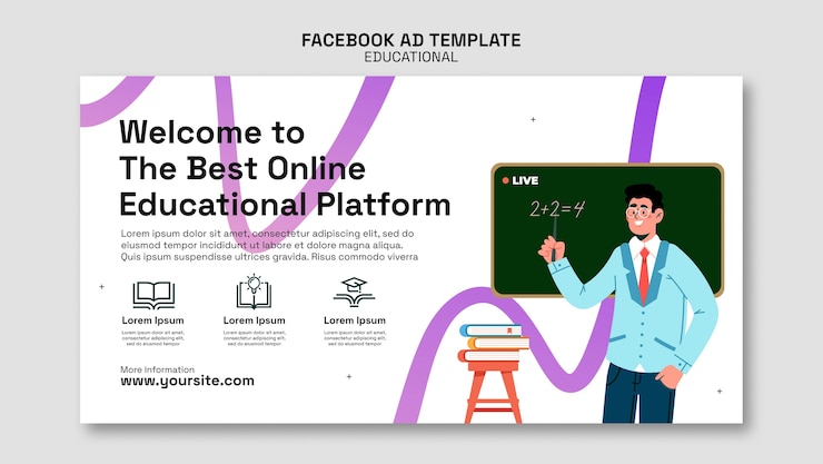 Free PSD education template design