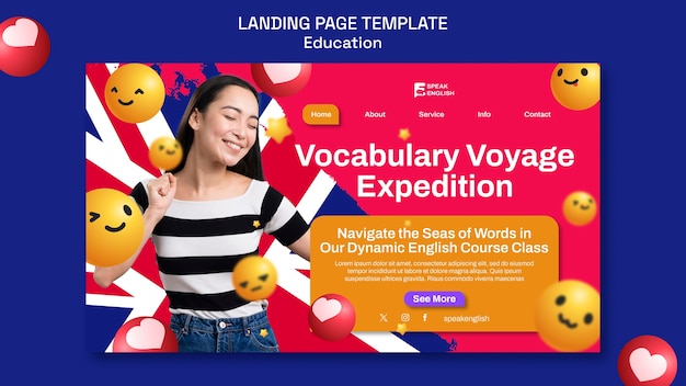 Free PSD educational offer landing page template