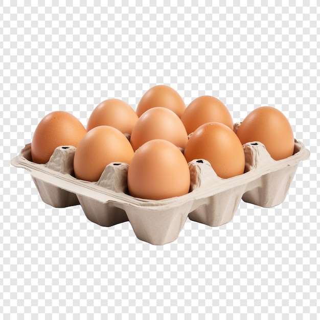 PSD gratuito cartone per uova isolato su sfondo trasparente