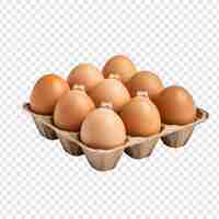 Free PSD egg carton isolated on transparent background