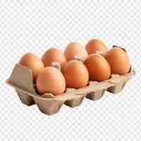 Free PSD egg carton isolated on transparent background