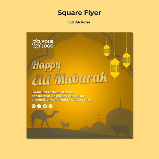 Free PSD eid al adha flyer