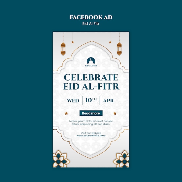 Template di Facebook per la celebrazione dell'Eid al Fitr