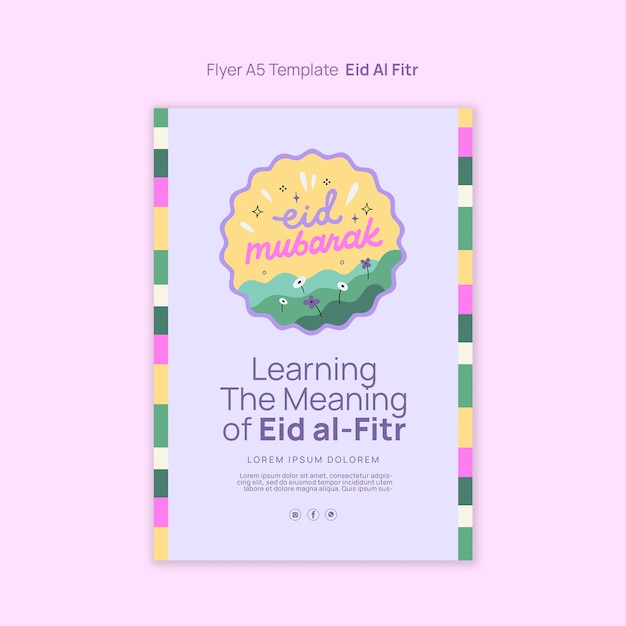 eid al fitr celebration poster template