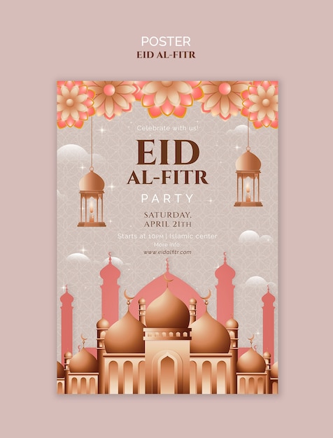 Eid al fitr celebration template