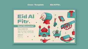 Free PSD eid al fitr celebration youtube cover template