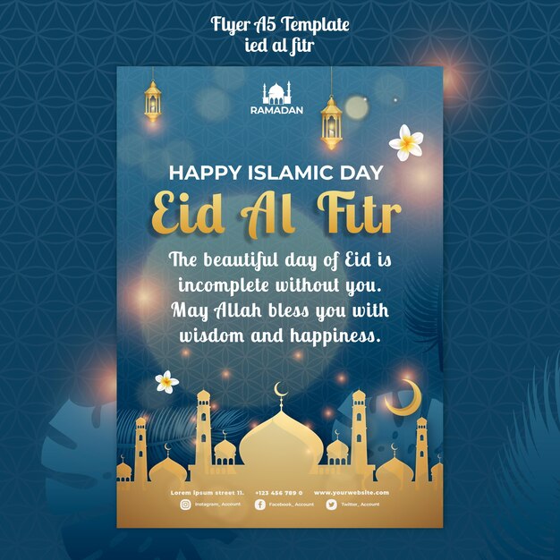 Eid al-fitr flyer a3 template