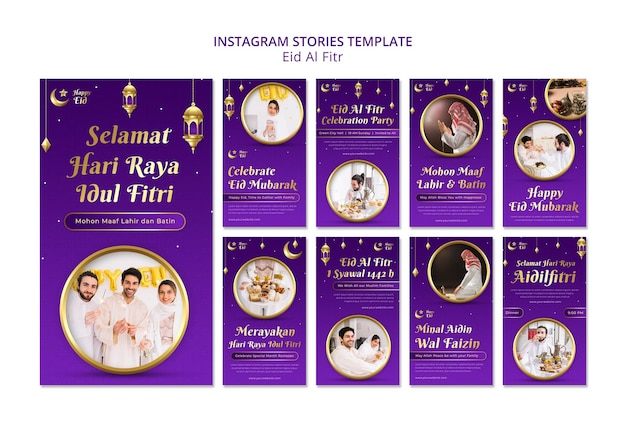 Eid al fitr instagram stories template