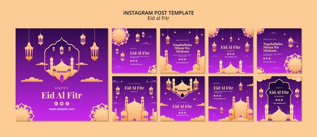 Free PSD eid al-fitr template design